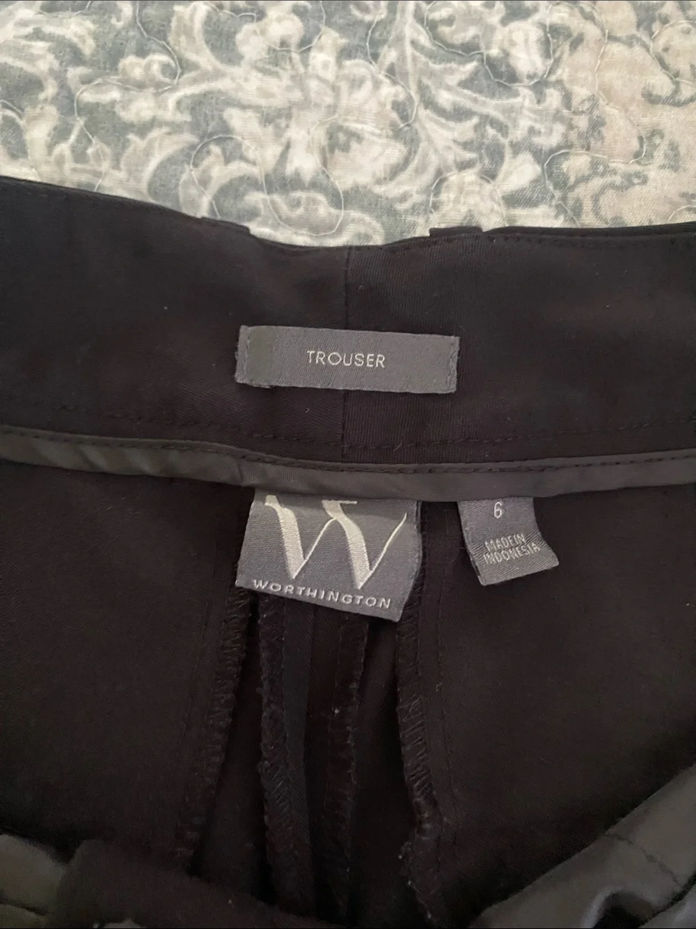 Worthington Black Wide-Leg Dress Pants